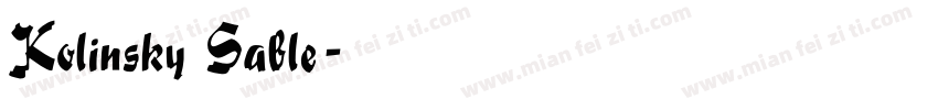 Kolinsky Sable字体转换
